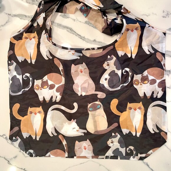 NWOT Large Nylon Reusable Shopper Tote - Picture 8 of 16